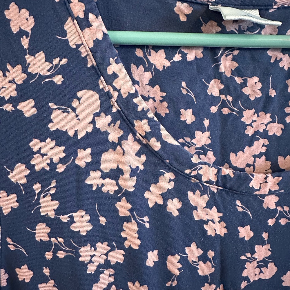 Floral Jersey Maxi Dress - Soft and Comfy - Boho, Relaxed, Lounge, t shirt dress - Picture 6 of 9